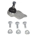 Suspension ball joint with black boot and metal bracket, plus six mounting bolts