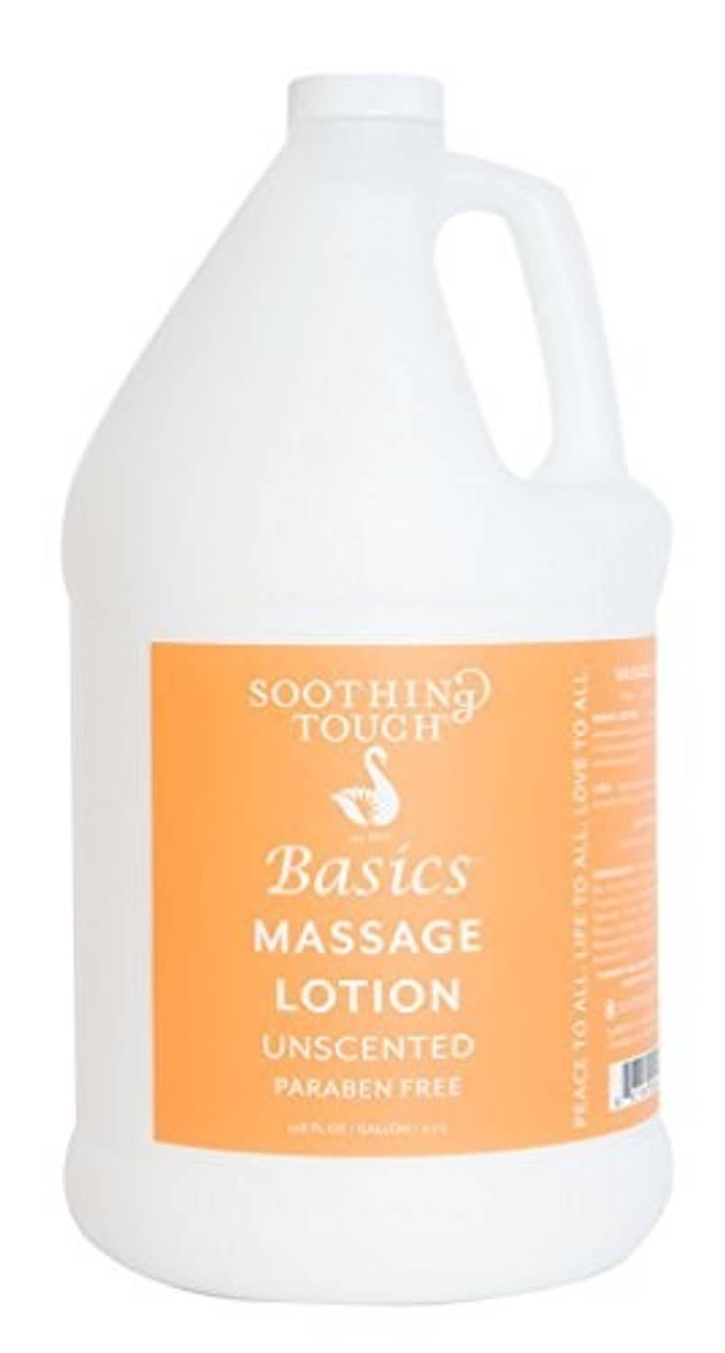 Soothing Touch Basics massage lotion, unscented paraben-free, 1-gallon plastic bottle