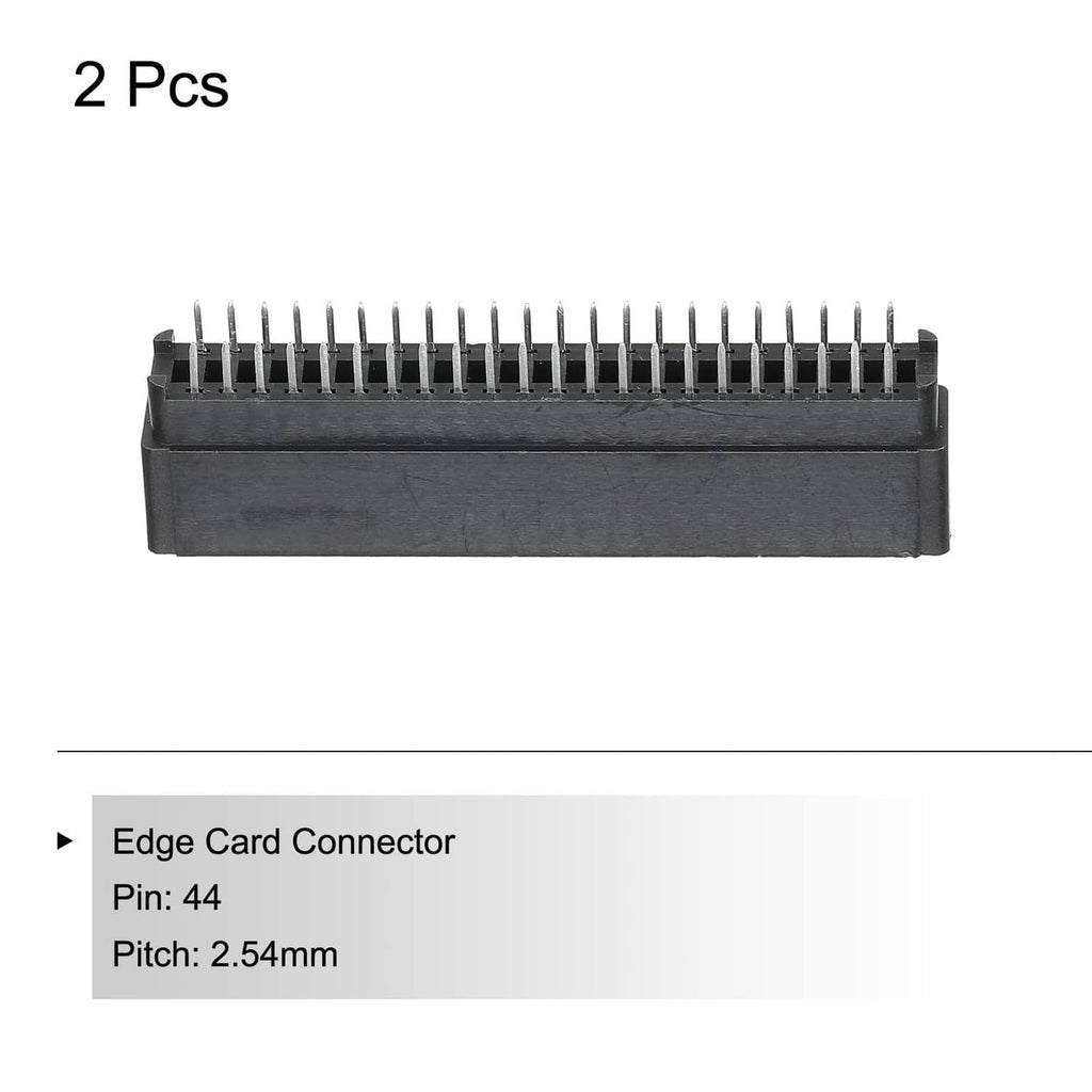 RivetOak PATIKIL Card Edge Connector Black Socket Straight Connection 44 Pin 2.54mm...