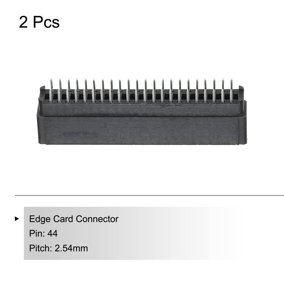 RivetOak PATIKIL Card Edge Connector Black Socket Straight Connection 44 Pin 2.54mm...