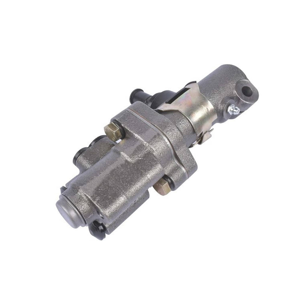 Metal power steering valve body with mounting flange and hydraulic fittings
