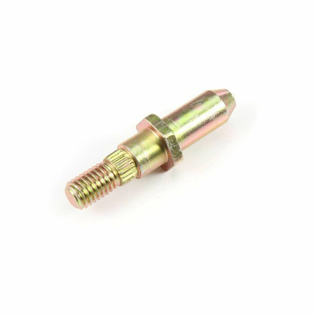 Front door hinge roller pin with bushing and threaded end