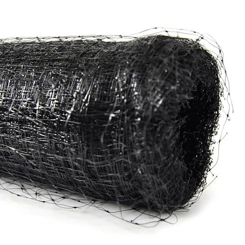 Coiled black protective mesh roll with fine wire grid