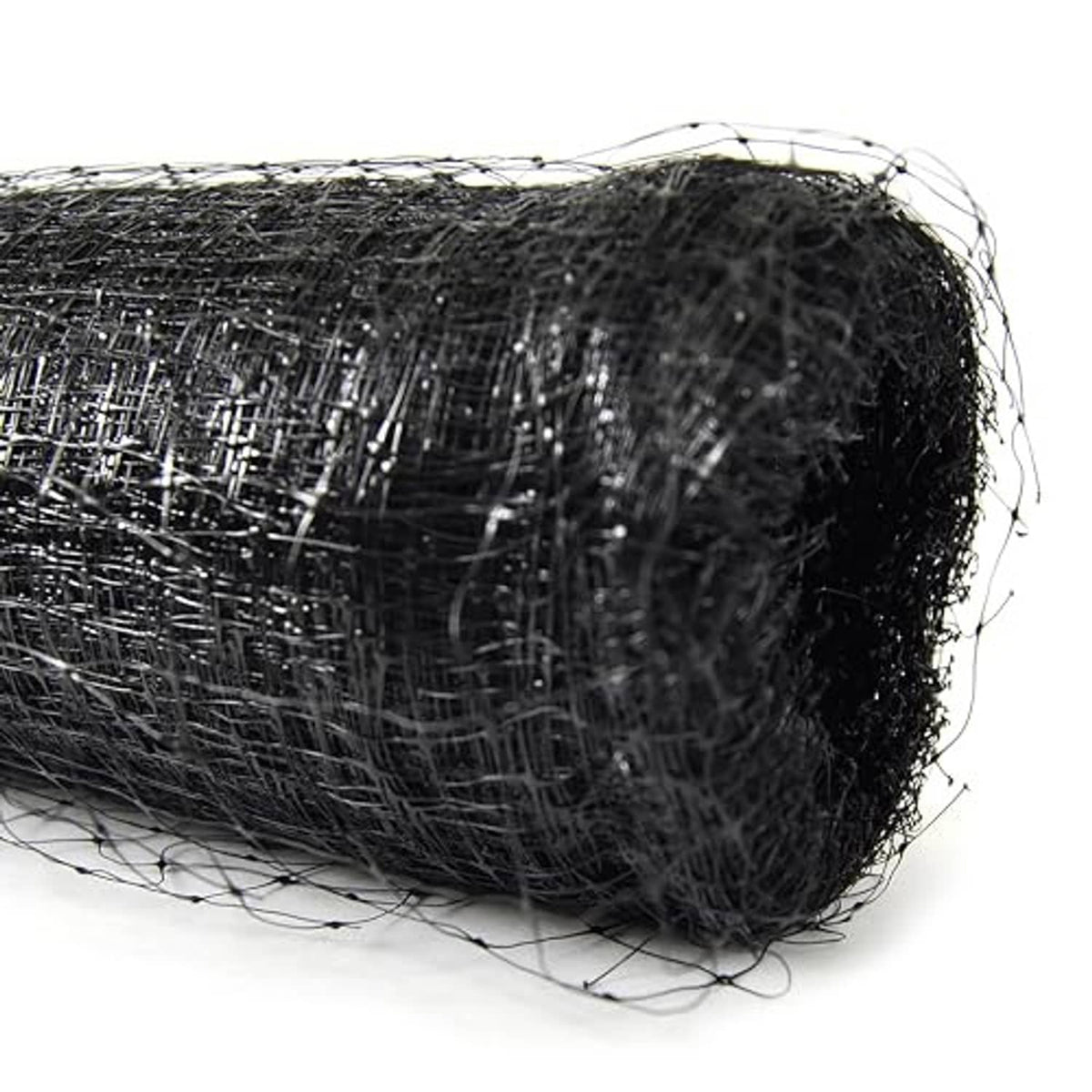 Coiled black protective mesh roll with fine wire grid