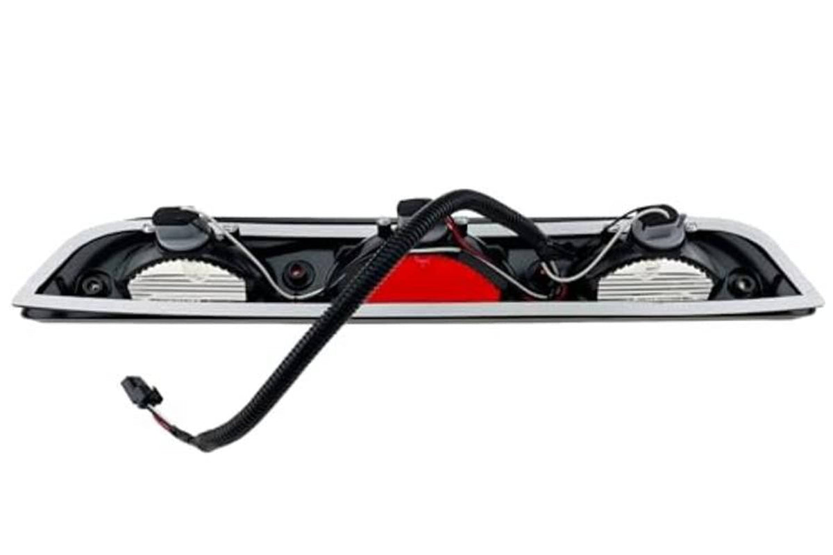 Center high mount third brake light base with wiring harness and mounting points