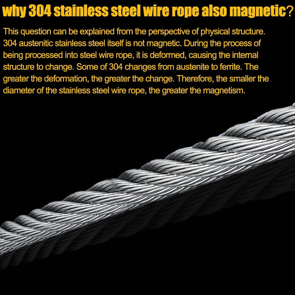 Stainless wire rope strands close-up, silver