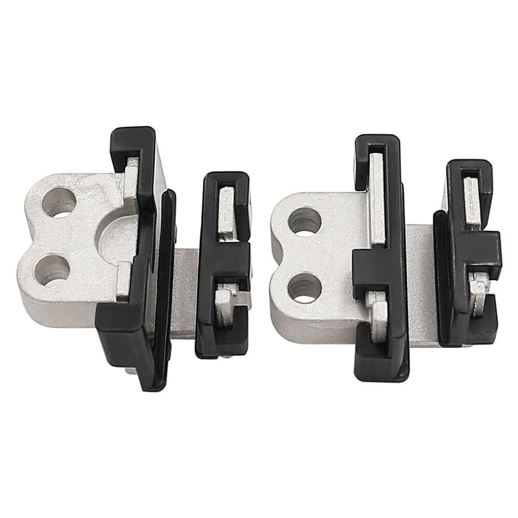 Timing chain kit tensioner guide bracket set with silver metal bases and black inserts