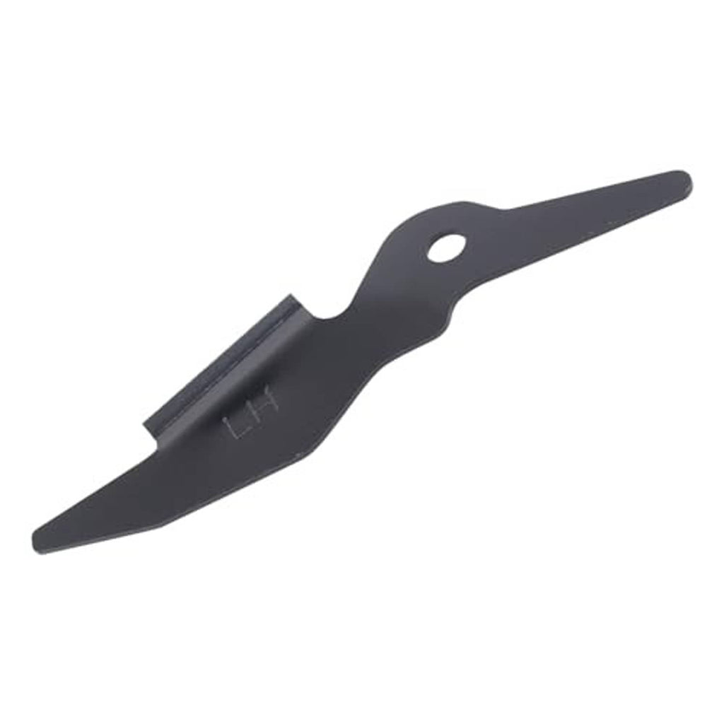 Black bumper bracket with mounting hole and long slotted support arm