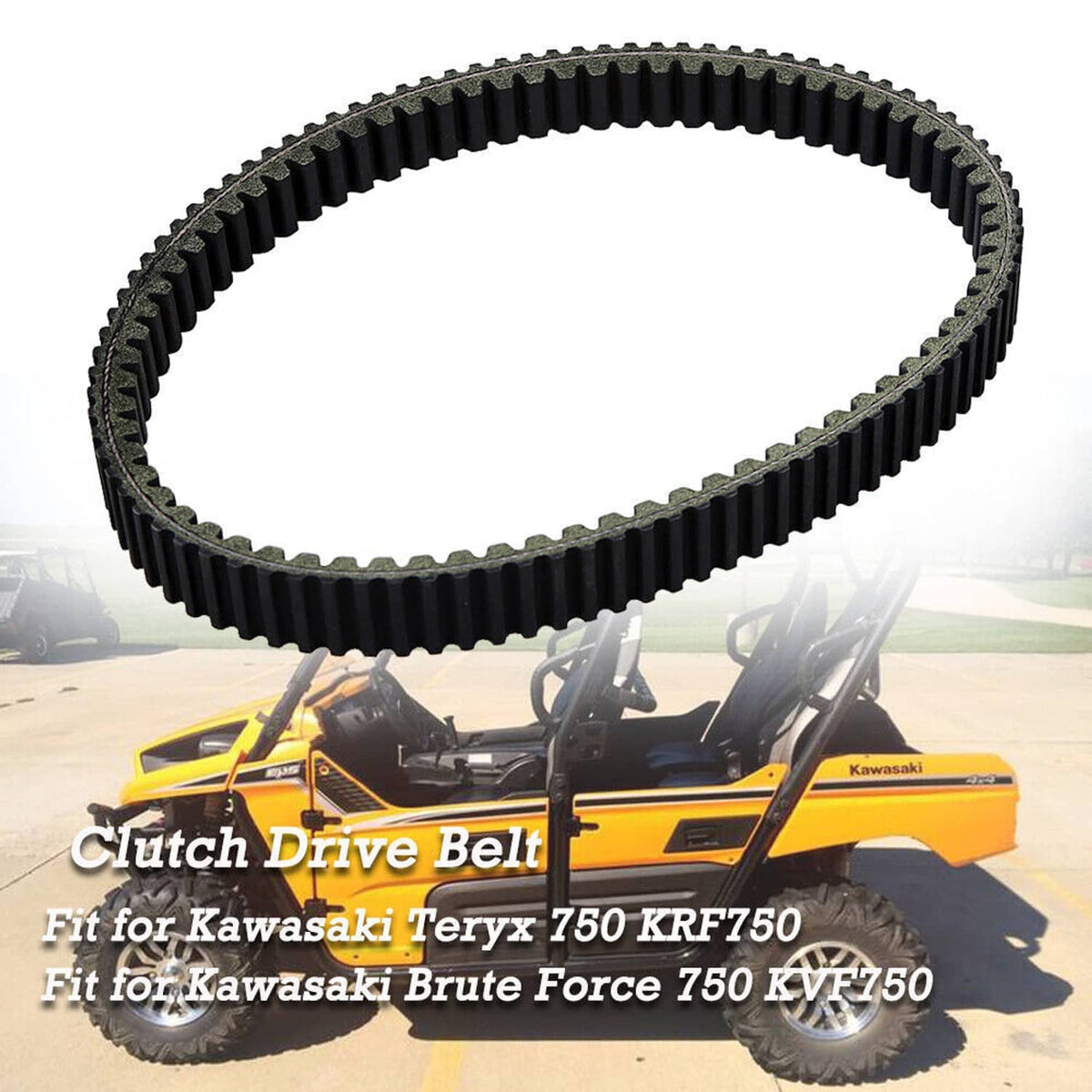 Clutch drive belt loop, showing black cogged teeth and lightly textured inner edge