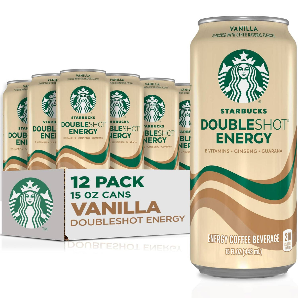 Vanilla Starbucks Doubleshot Energy coffee beverage can, 15 fl oz (443 ml)