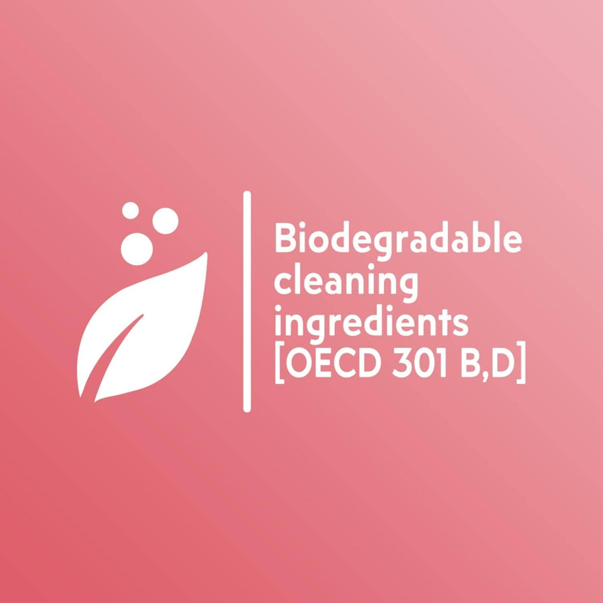 Softsoap biodegradable cleaning ingredients graphic with leaf icon