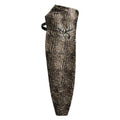 Camouflage gravity feeder bag with loop handle, tree-bark pattern