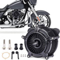 Black air cleaner intake filter with pleated element and included mounting hardware