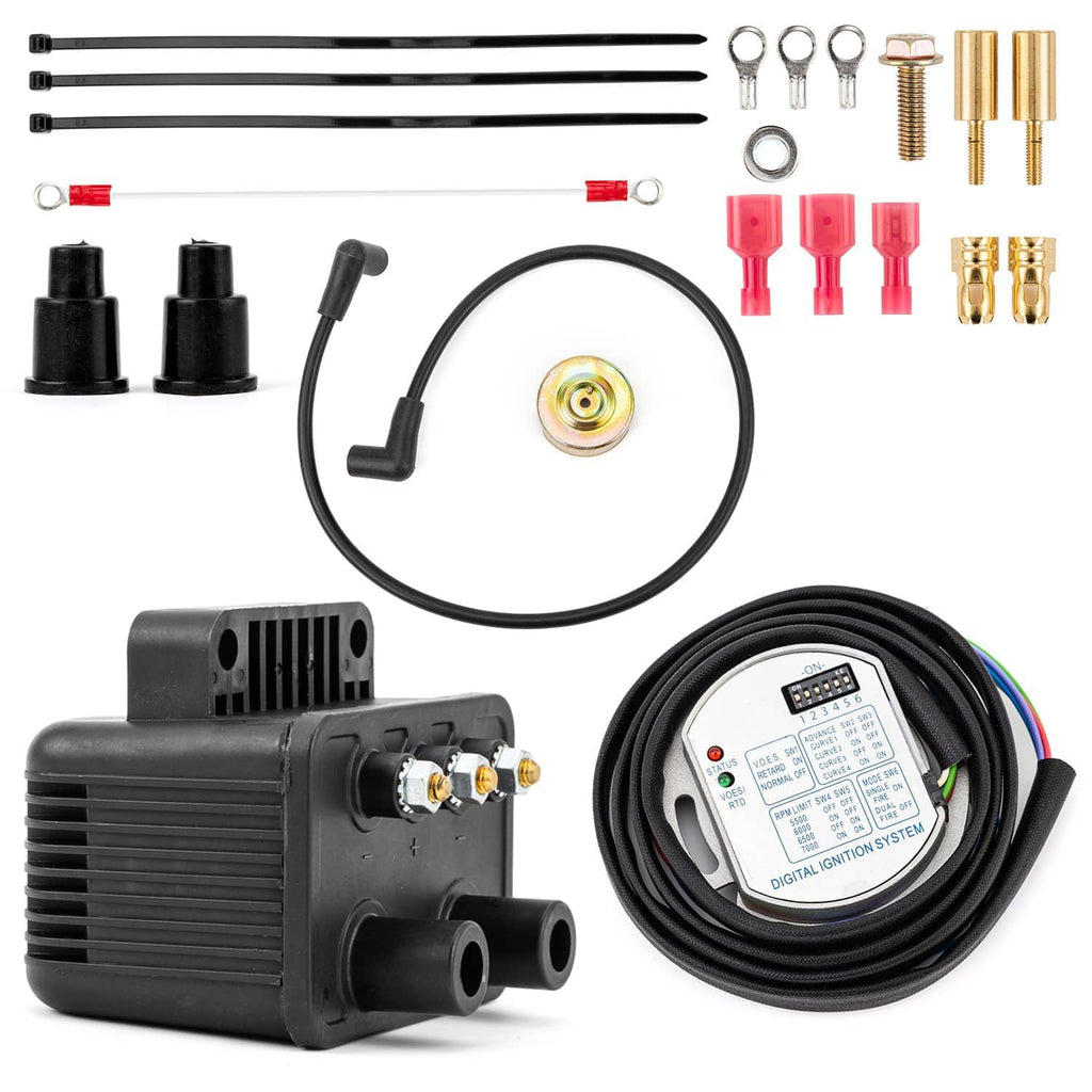 Ignition control module and wiring set with rotor, terminals, and installation hardware