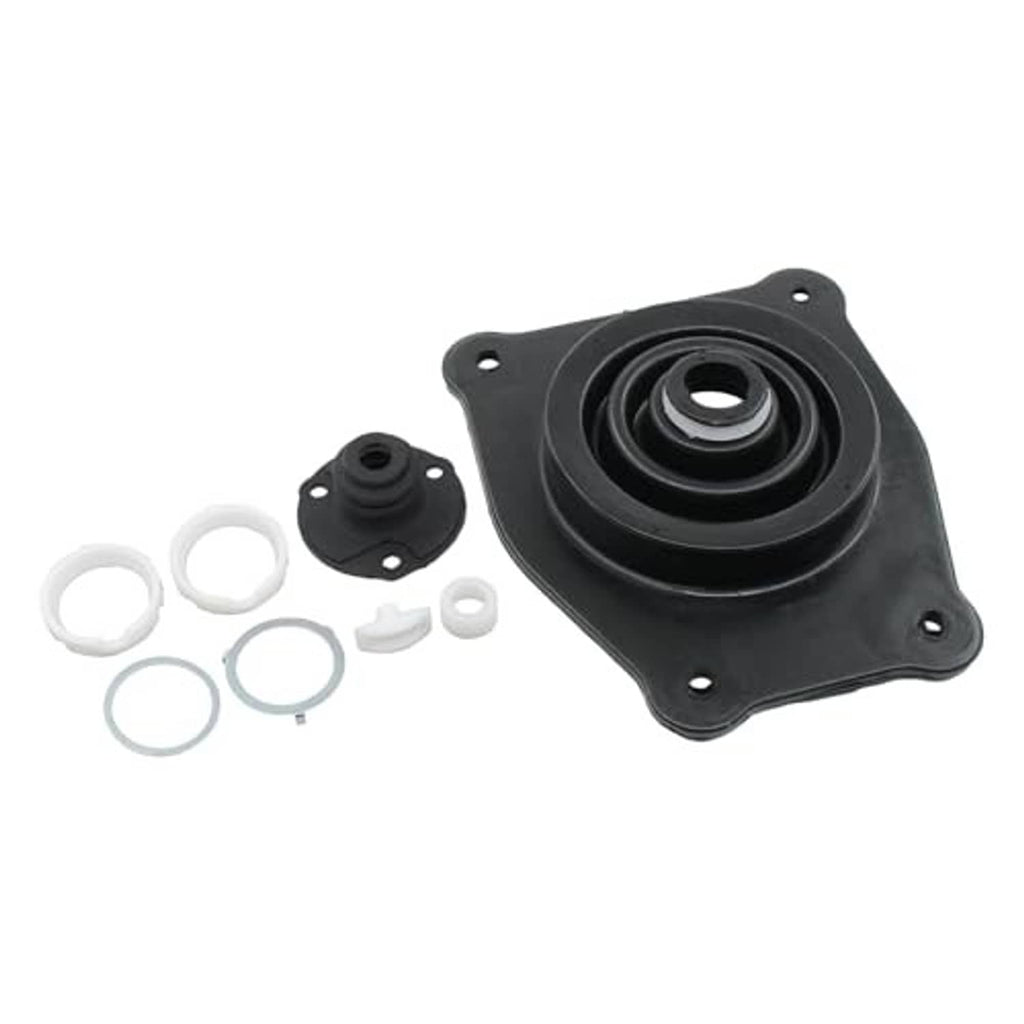 Black rubber shift boot insulator bushing kit with base plate and seal rings