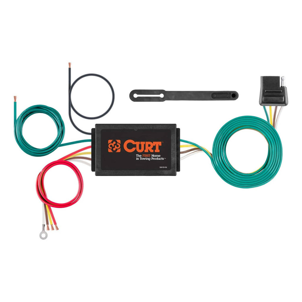Trailer tail light converter kit with black module and multicolor wiring