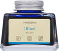 Hongdian 60 ml fountain pen ink bottle, non-carbon Blue, square glass design