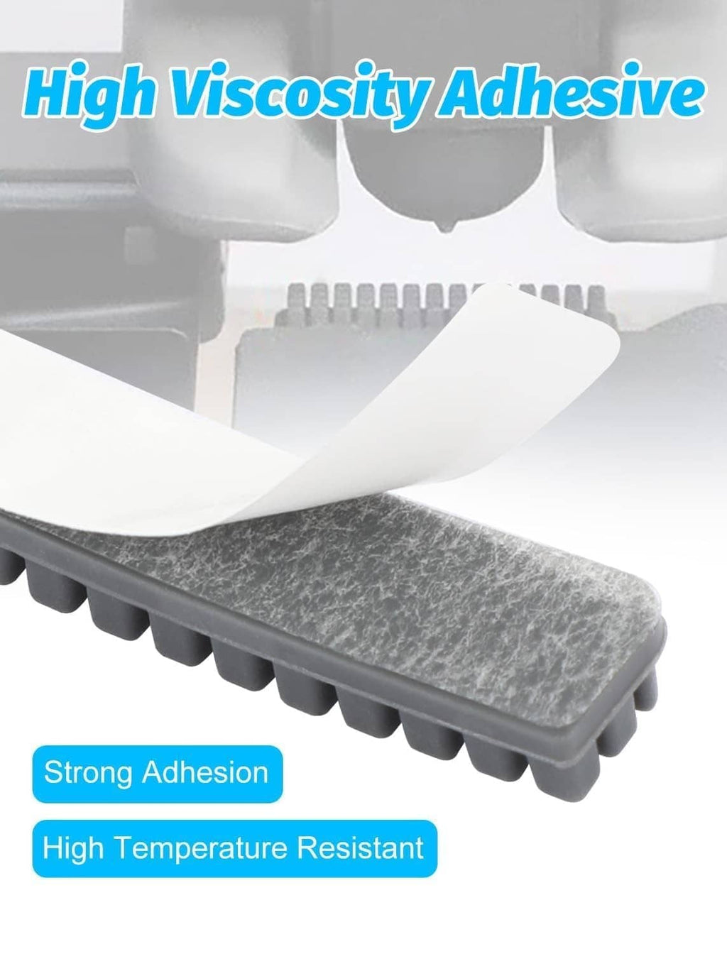 Silicone nozzle brush with gray adhesive strip and high-temperature resistant base