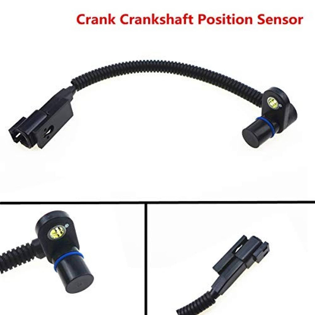 Crankshaft position sensor wiring harness with two connectors and blue collar end