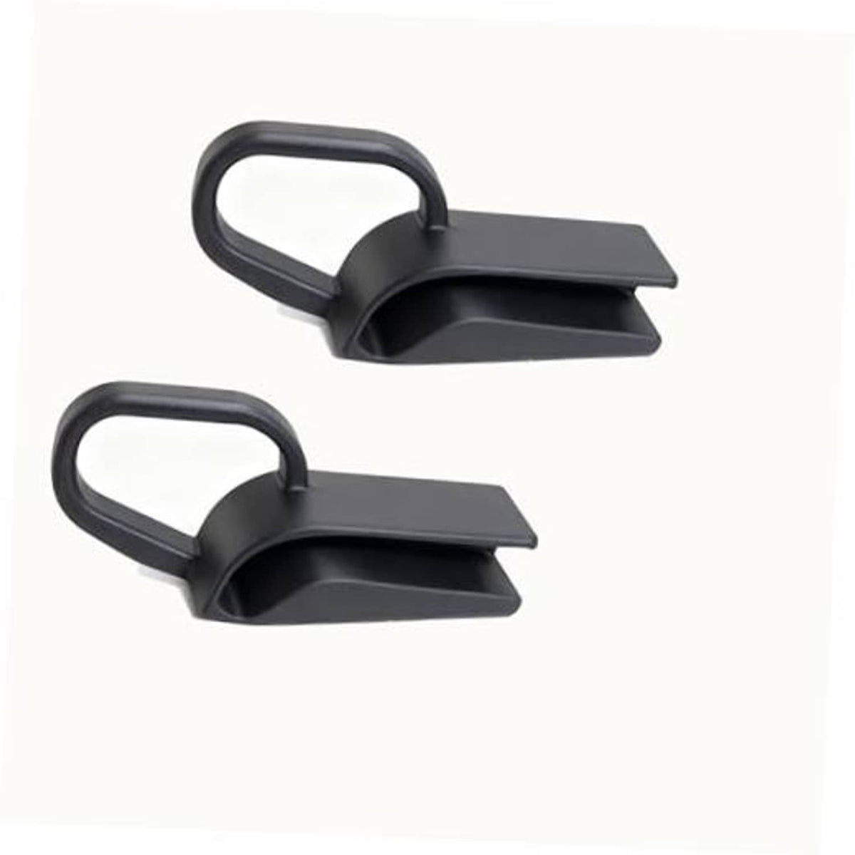 Black brake lever extender pair with loop handles and flat mounting tabs.