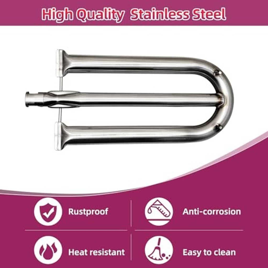 Stainless steel U-shaped burner replacement tube set with anti-corrosion design