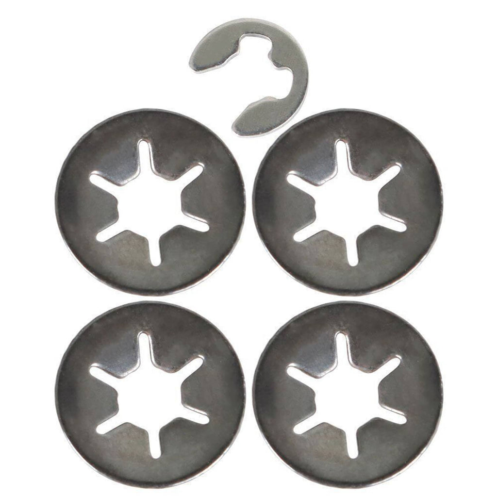 Door handle rebuild kit star head screws with silver curved washers