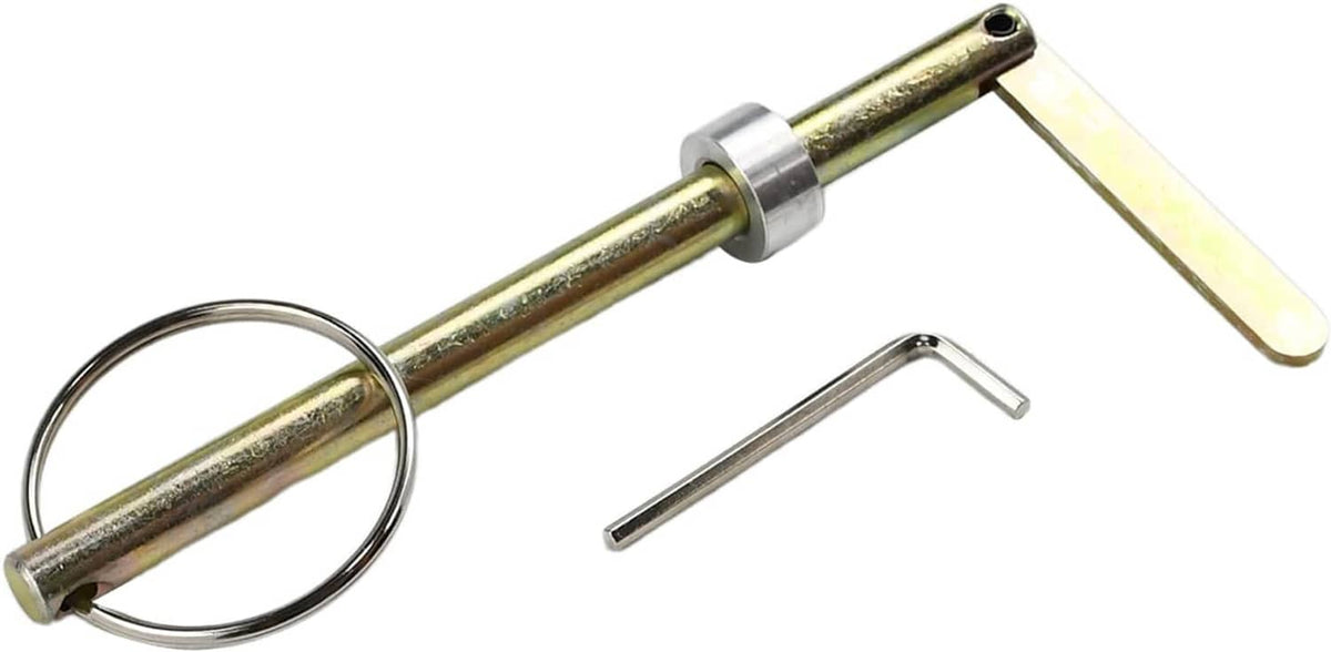 Elevator emergency drop key tool with yellow-green lever handle and metal key ring