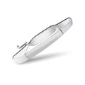 Silver chrome exterior door handle, single-piece replacement