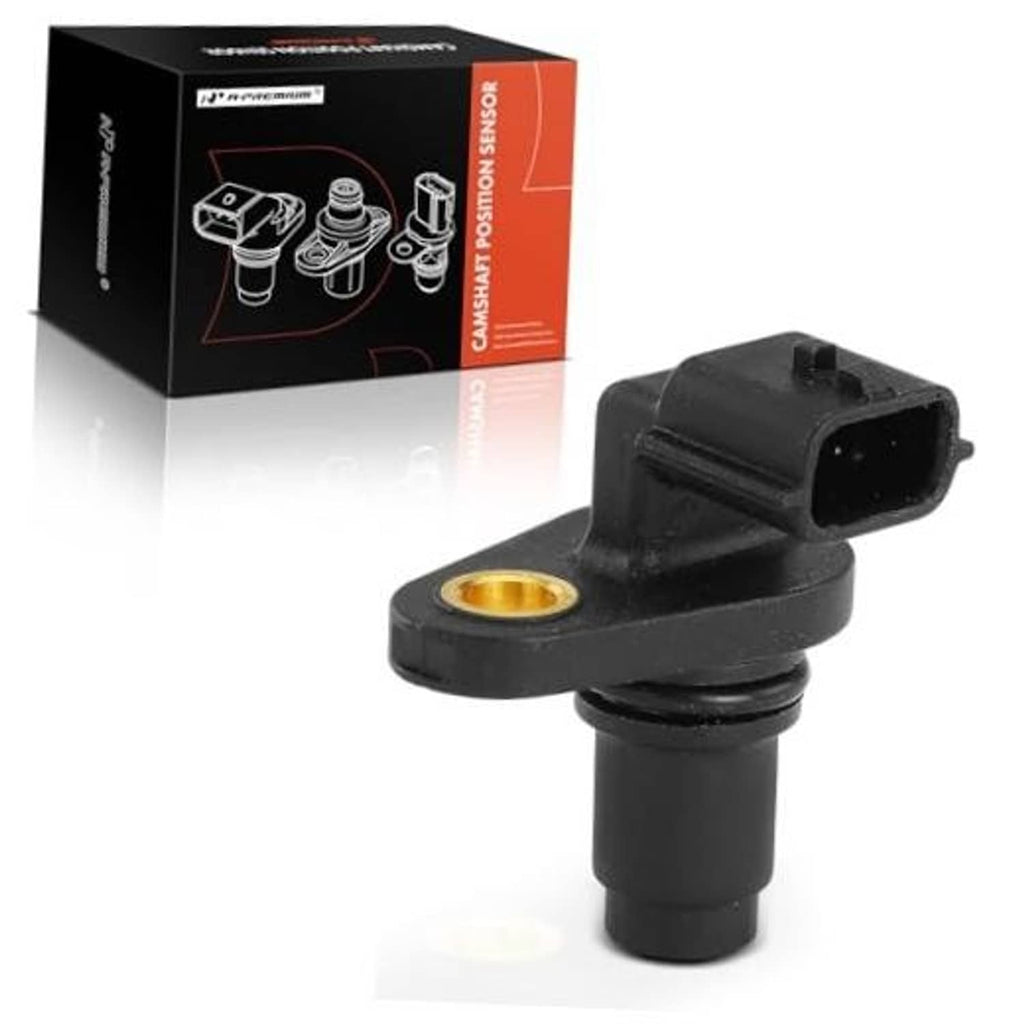 3-pin camshaft position sensor with black housing and gold terminal opening