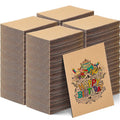 Brown corrugated cardboard sheet pack, 5x7 mailer size, stacked with one card