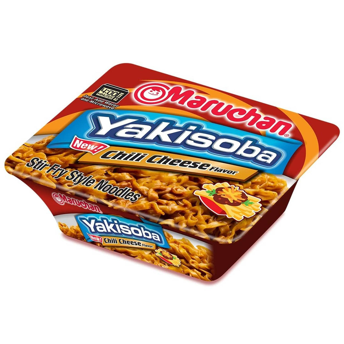Maruchan Yakisoba chili cheese instant ramen tray package