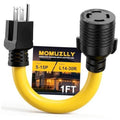 Power adapter cord: yellow cable with black NEMA 5-15P to L14-30R plugs