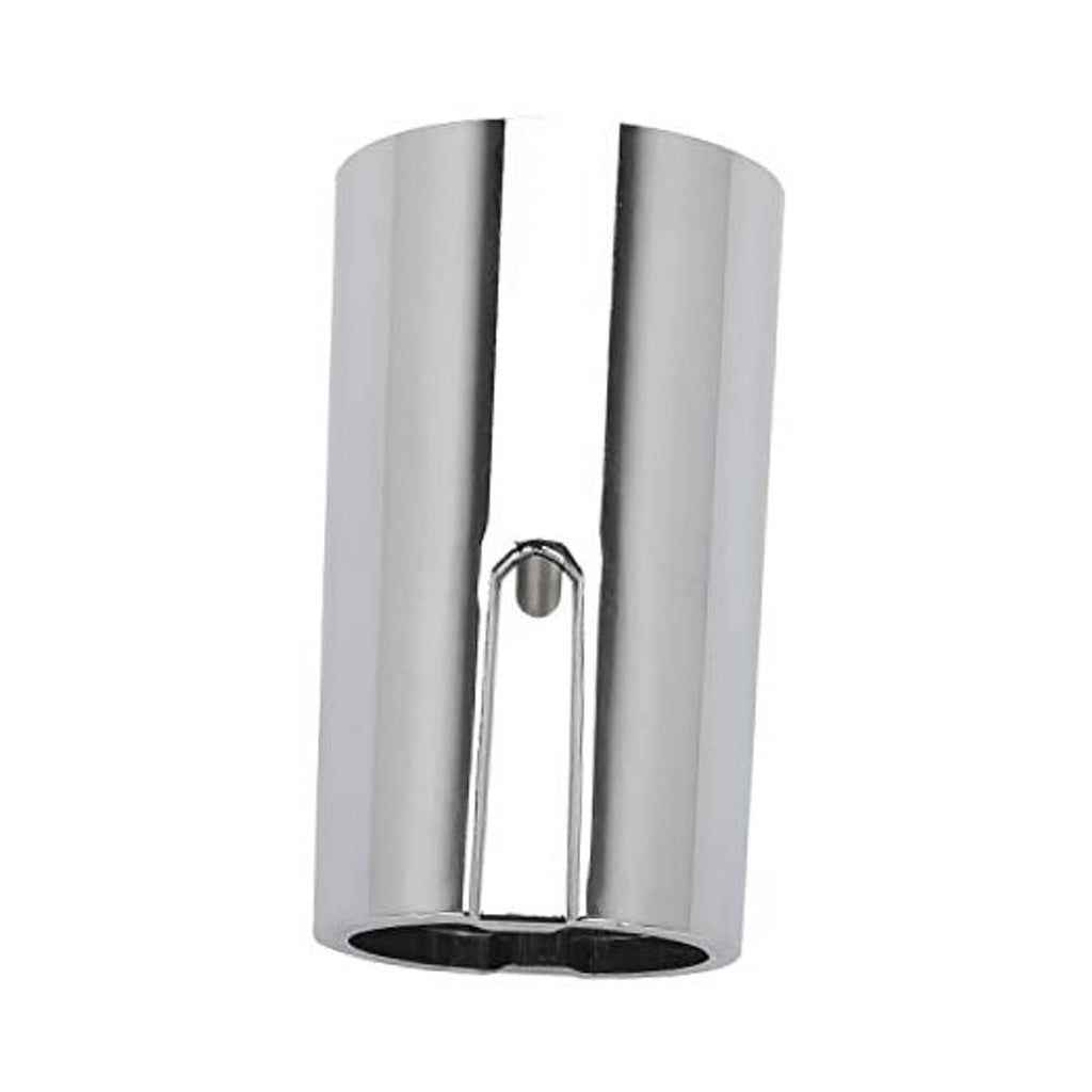 Chrome manual transmission lower shift knob cover, round cylinder with center slot