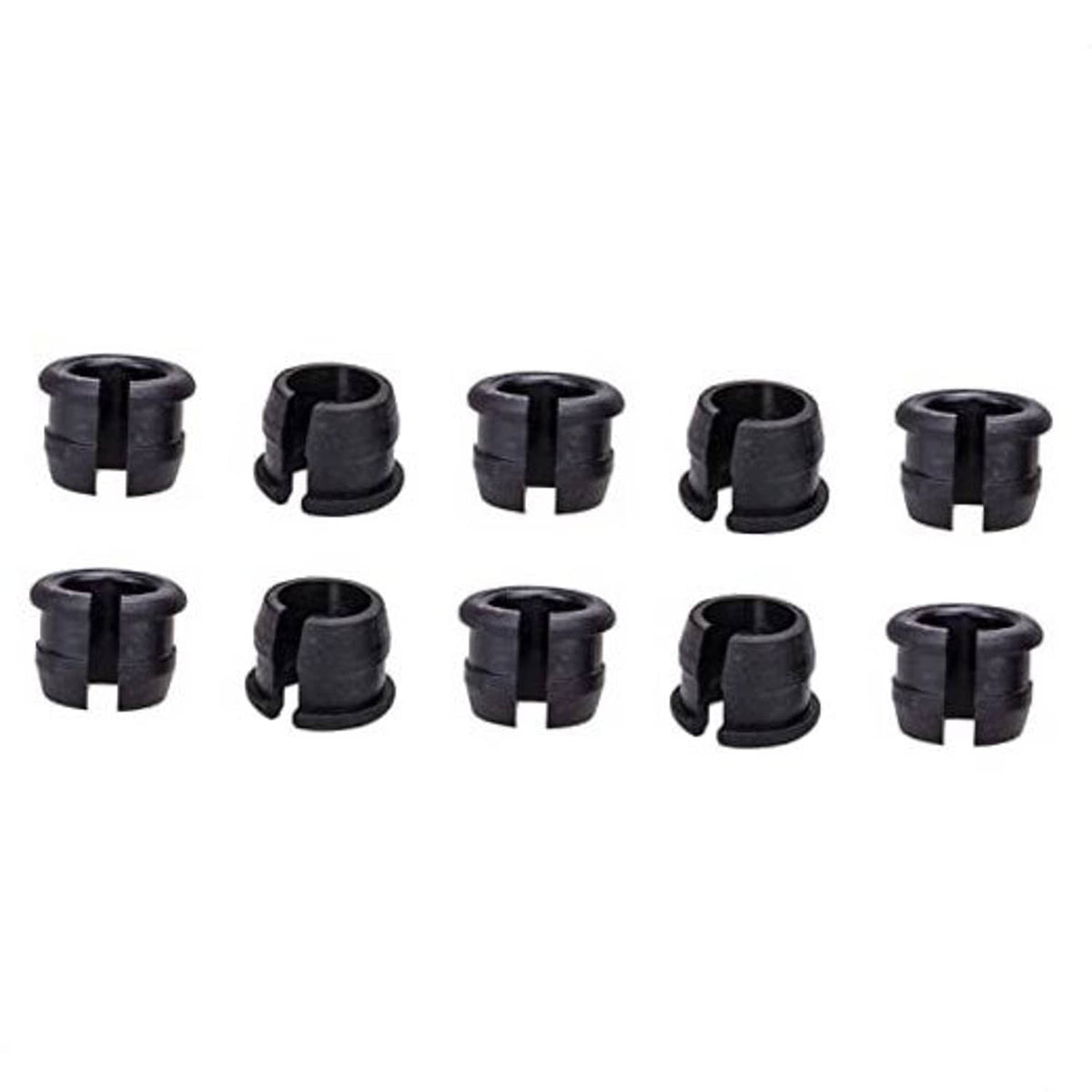 10-pack black rubber valve stem adapters for Schrader to Presta conversion