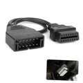 OBD1 to OBD2 adapter cable with two black connector ends
