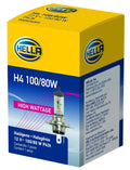 H4 halogen high wattage bulb box, 12V 100/80W, P43t base