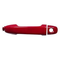 Red exterior door handle for front left door, with keyhole bezel