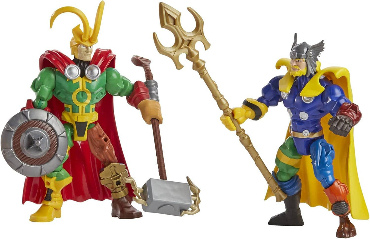Marvel Super Hero Mashers action figure pack, green and blue hero figures with tools