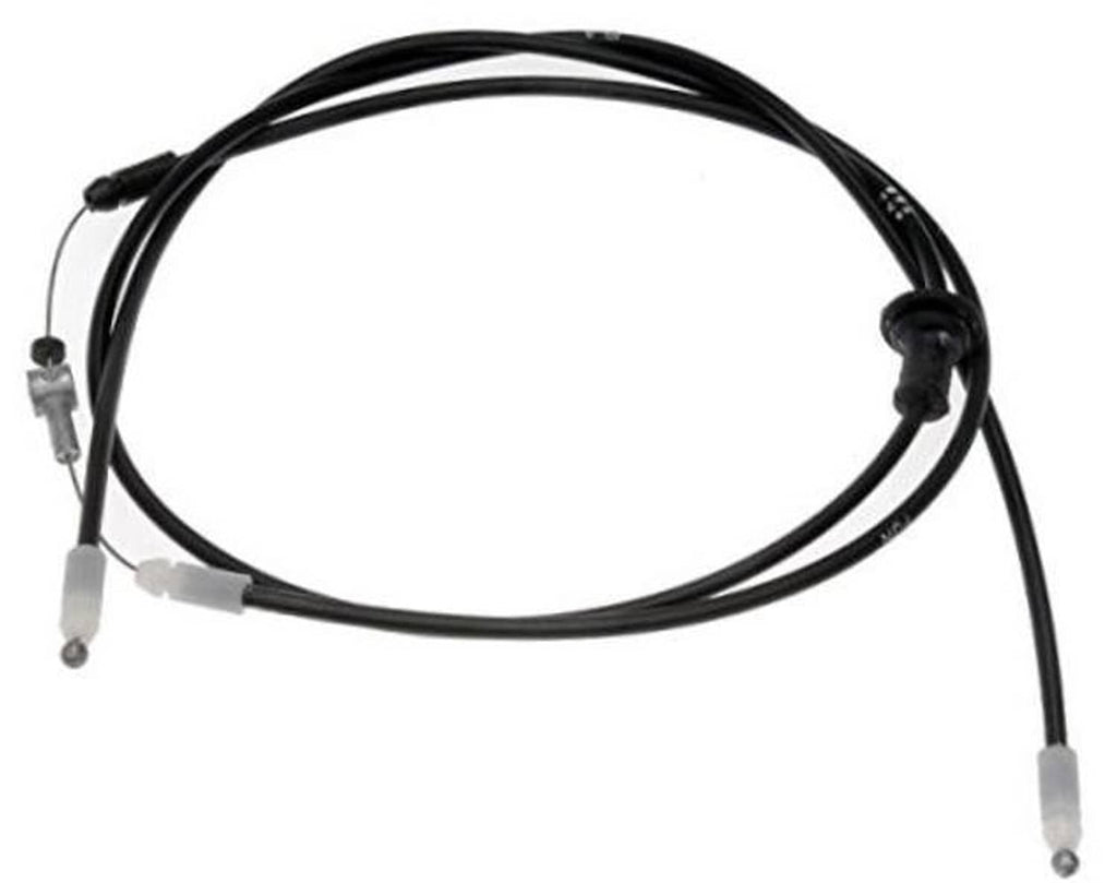Hood release cable set: black cables with gray clips and terminals, 2-pack