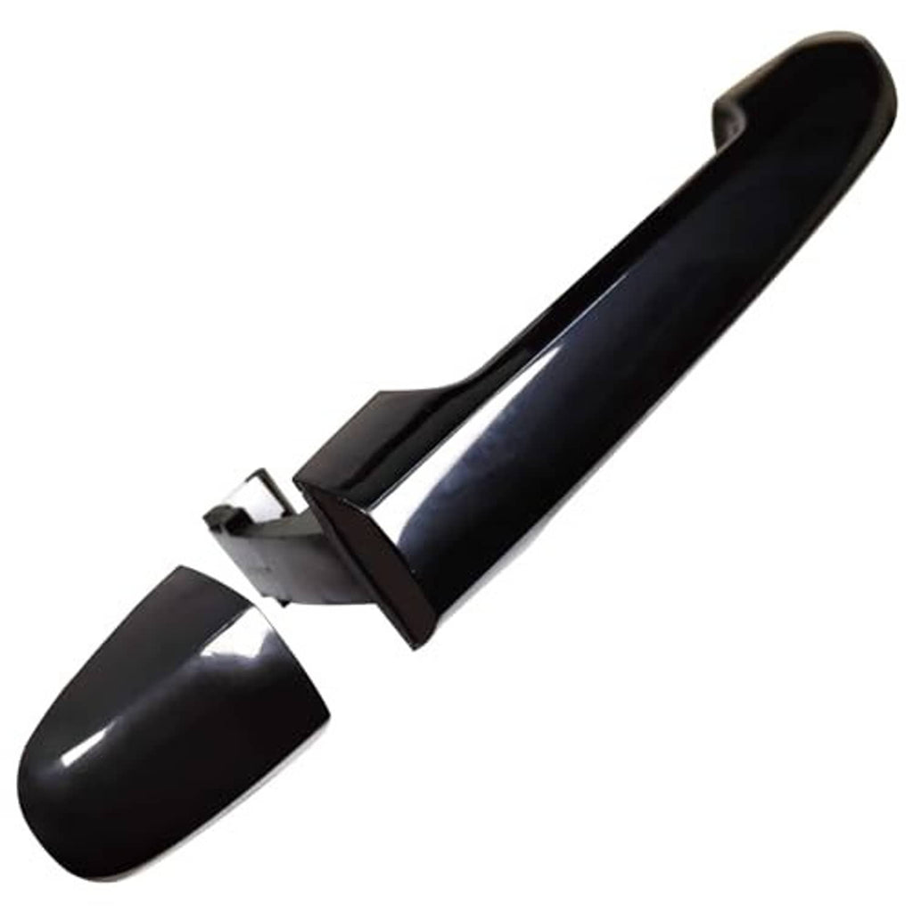 Front right exterior door handle with smooth grip and dark black housing.