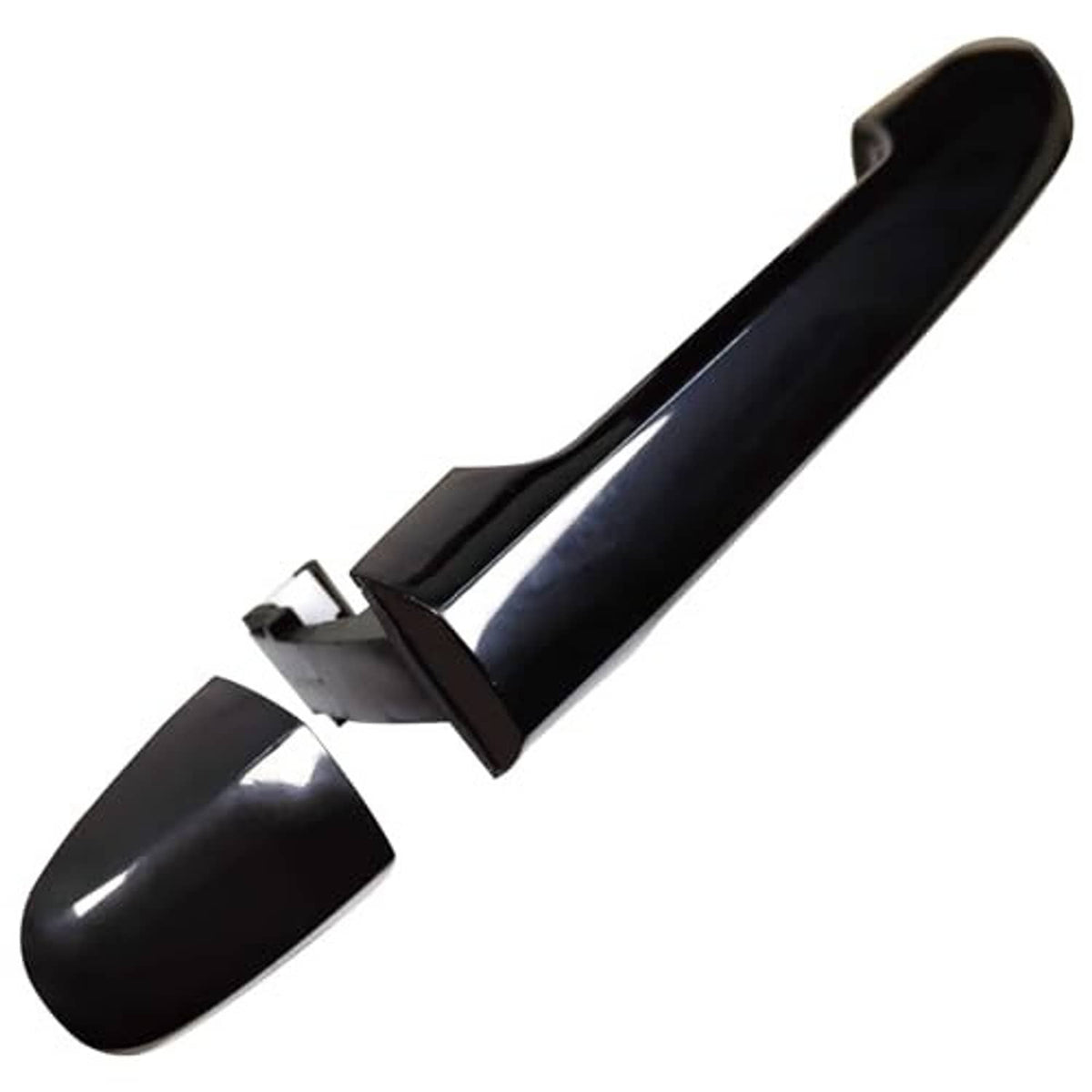 Front right exterior door handle with smooth grip and dark black housing.