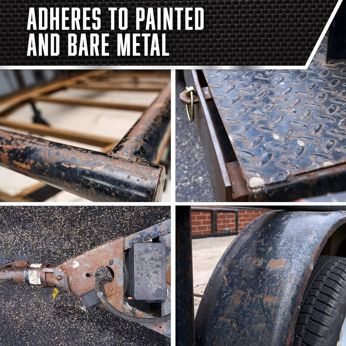 Metal surface details showing before-and-after coverage for Rust-Oleum Rust Reformer