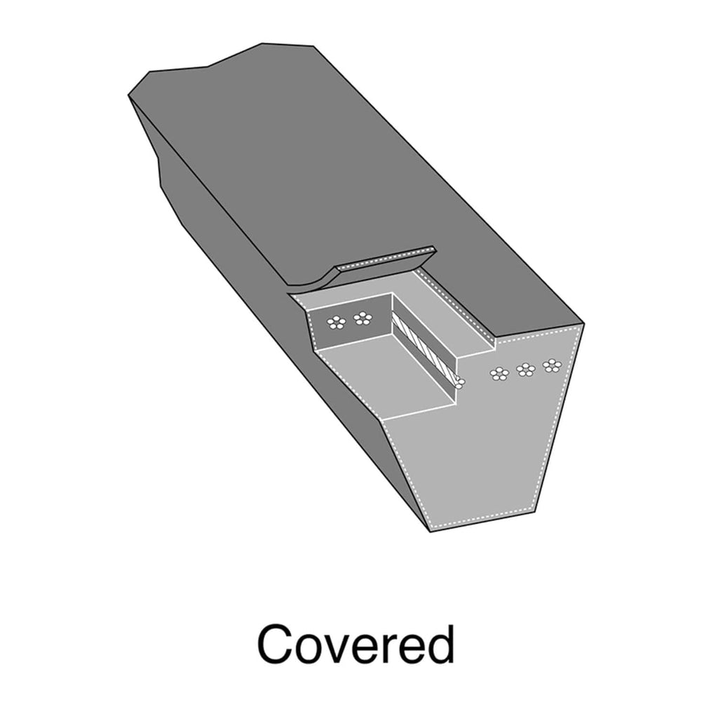 Belt cover illustration diagram showing a protected belt section