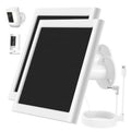 White solar panel charger with wall mount and cable for a security camera