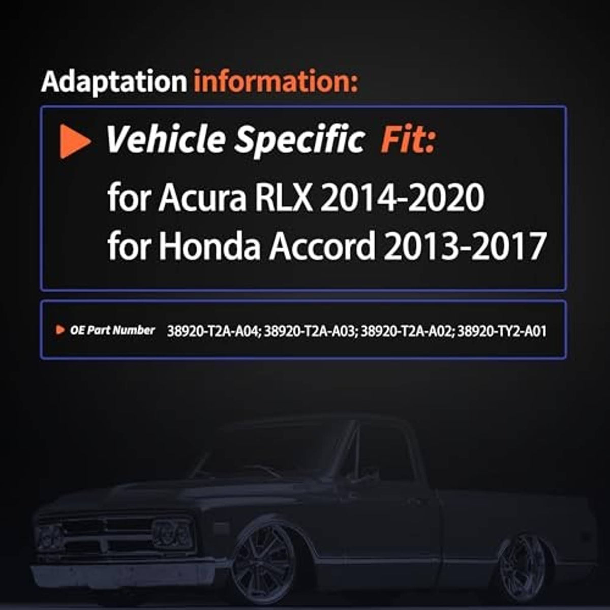 Vehicle fitment graphic for battery charging sensor connector pigtail harness replacement