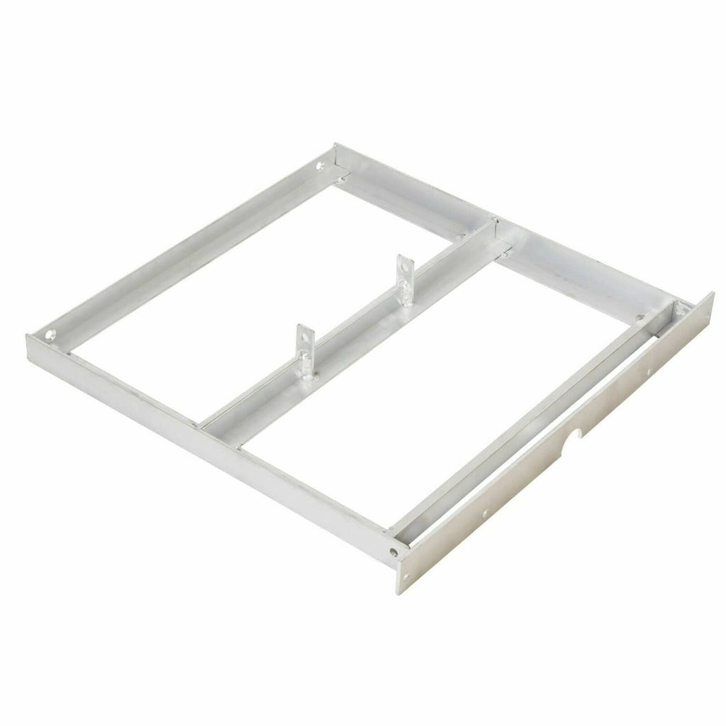 Aluminum 36V battery tray frame, open rectangular design with center brace
