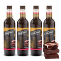 DaVinci Gourmet Classic chocolate syrup bottles, pack of four, with chocolate pieces