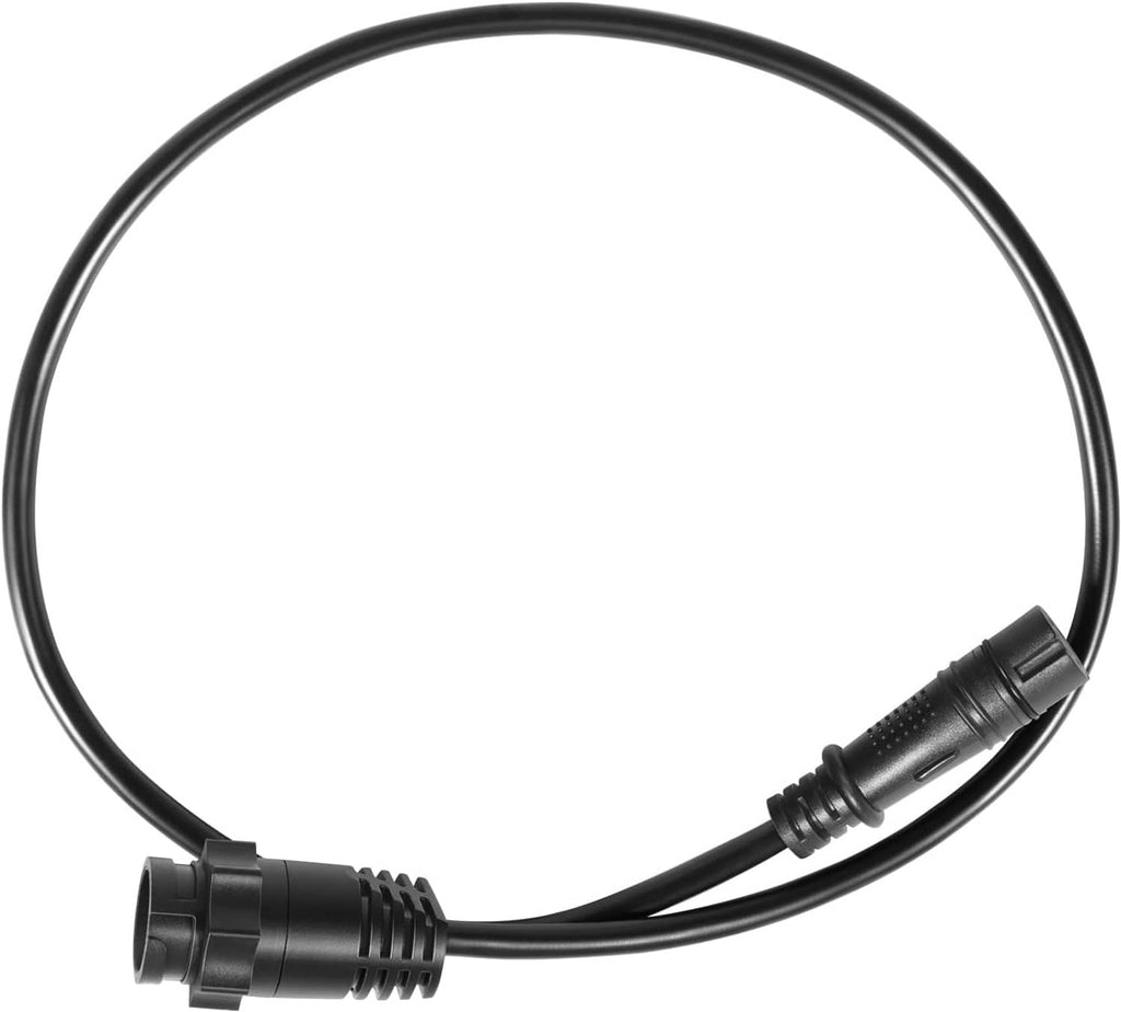 Black adapter cable with one plug and circular connector end