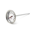 Grill thermometer replacement with round stainless dial and long metal probe, °F/°C scale