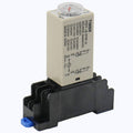Solid state time delay relay timer with front label and blue release tab